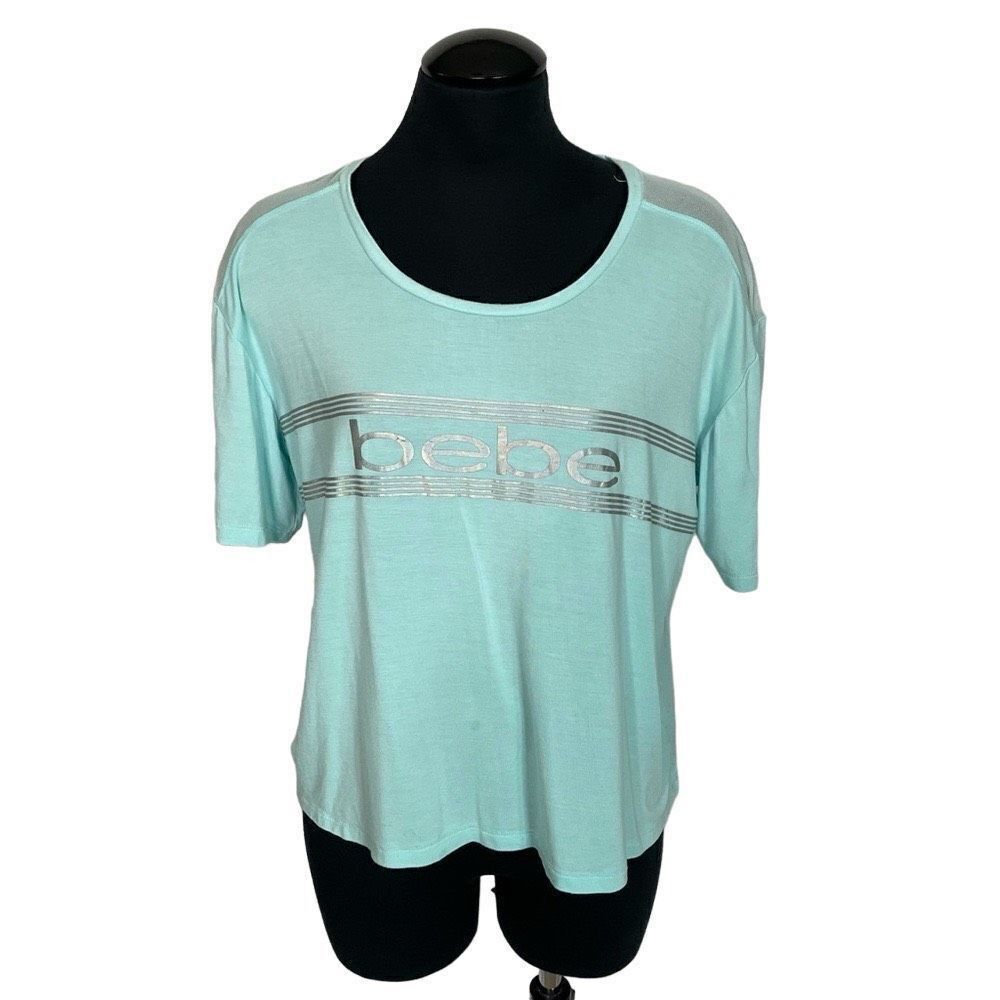 Bebe Logo Cropped T-Shirt - Women’s L‎